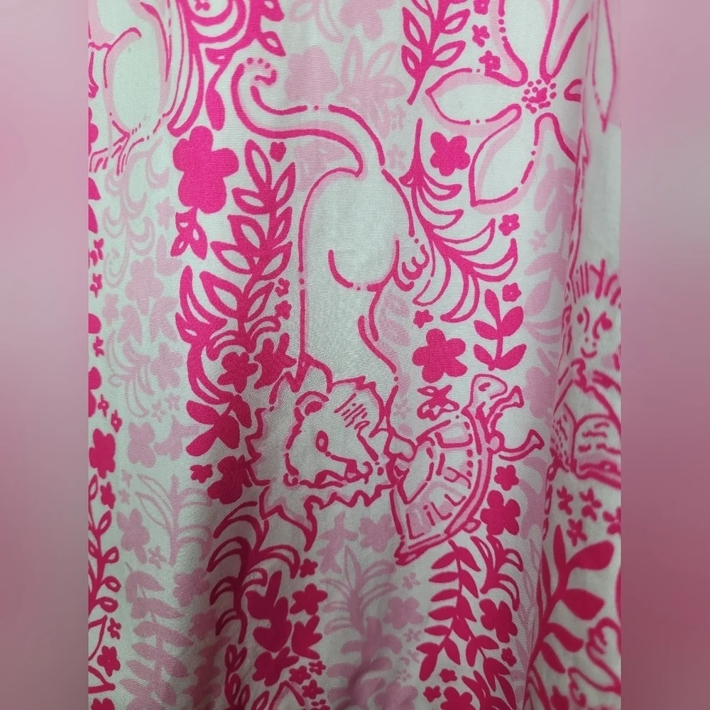 Lilly Pulitzer 100% Cotton Livie Pink Halter Top Dress sz 4 - Picture 14 of 15